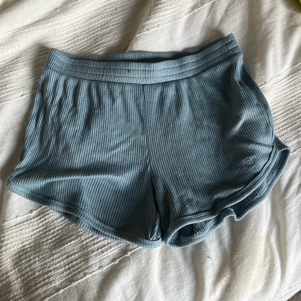 👁️‍🗨️8$sale👁️‍🗨️ Gilly Hicks Light Blue Ribbed Shorts